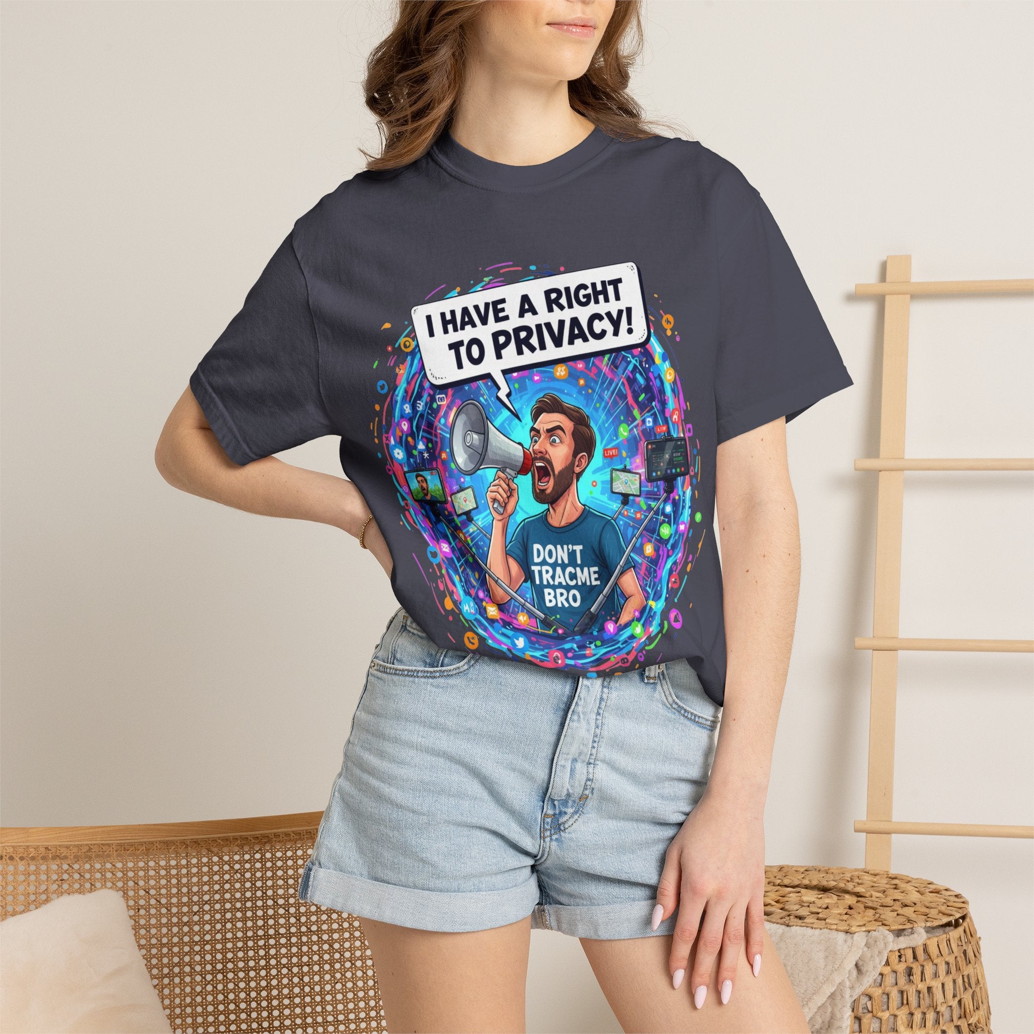 "The Right to Privacy"  Unisex Garment-Dyed T-shirt