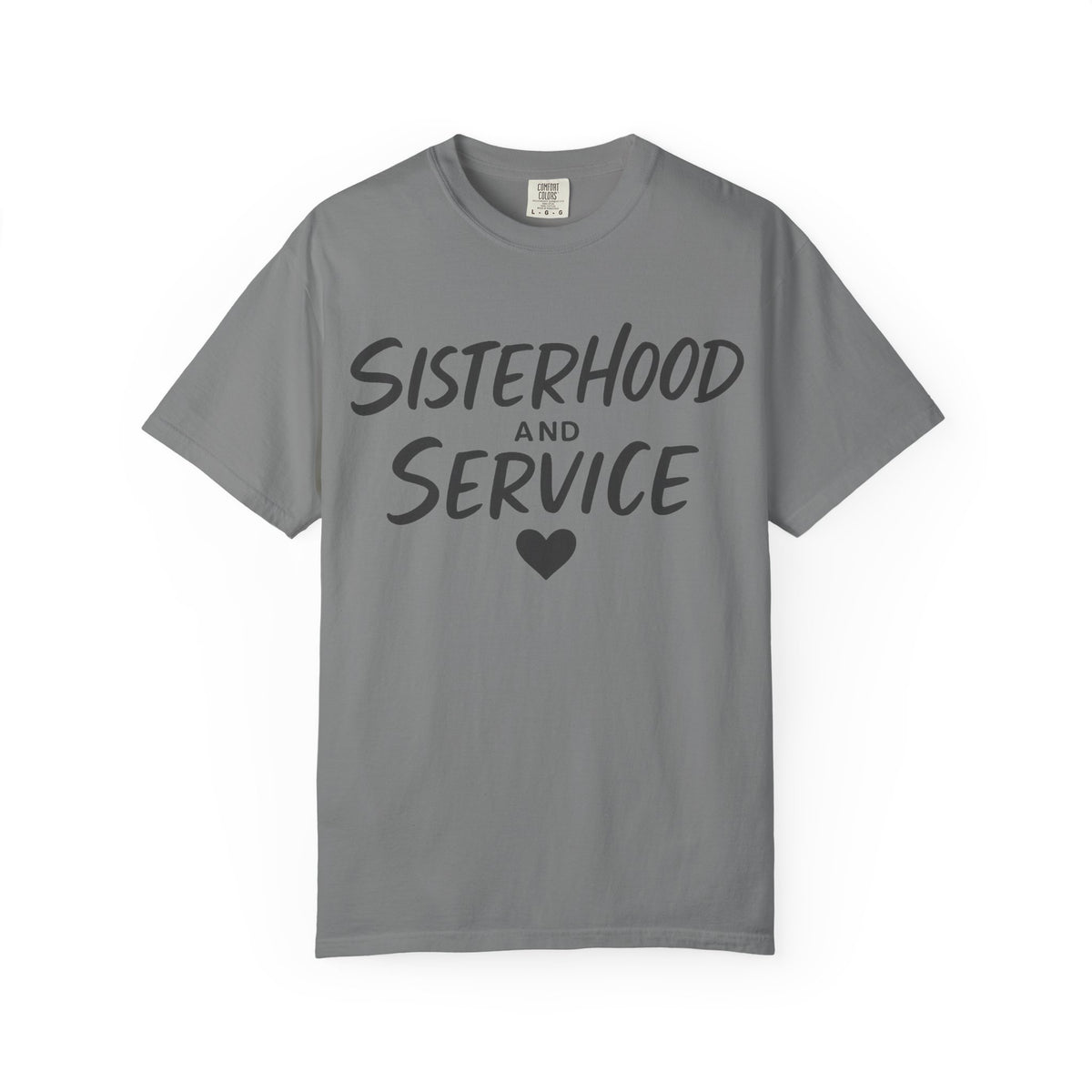 Color: Grey | Sisterhood and Service Unisex Garment-Dyed T-shirt