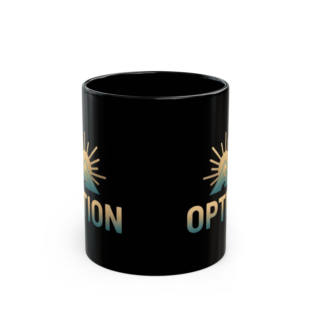 "Obstacle Or An Opportunity" Black Ceramic Mug — Graphic