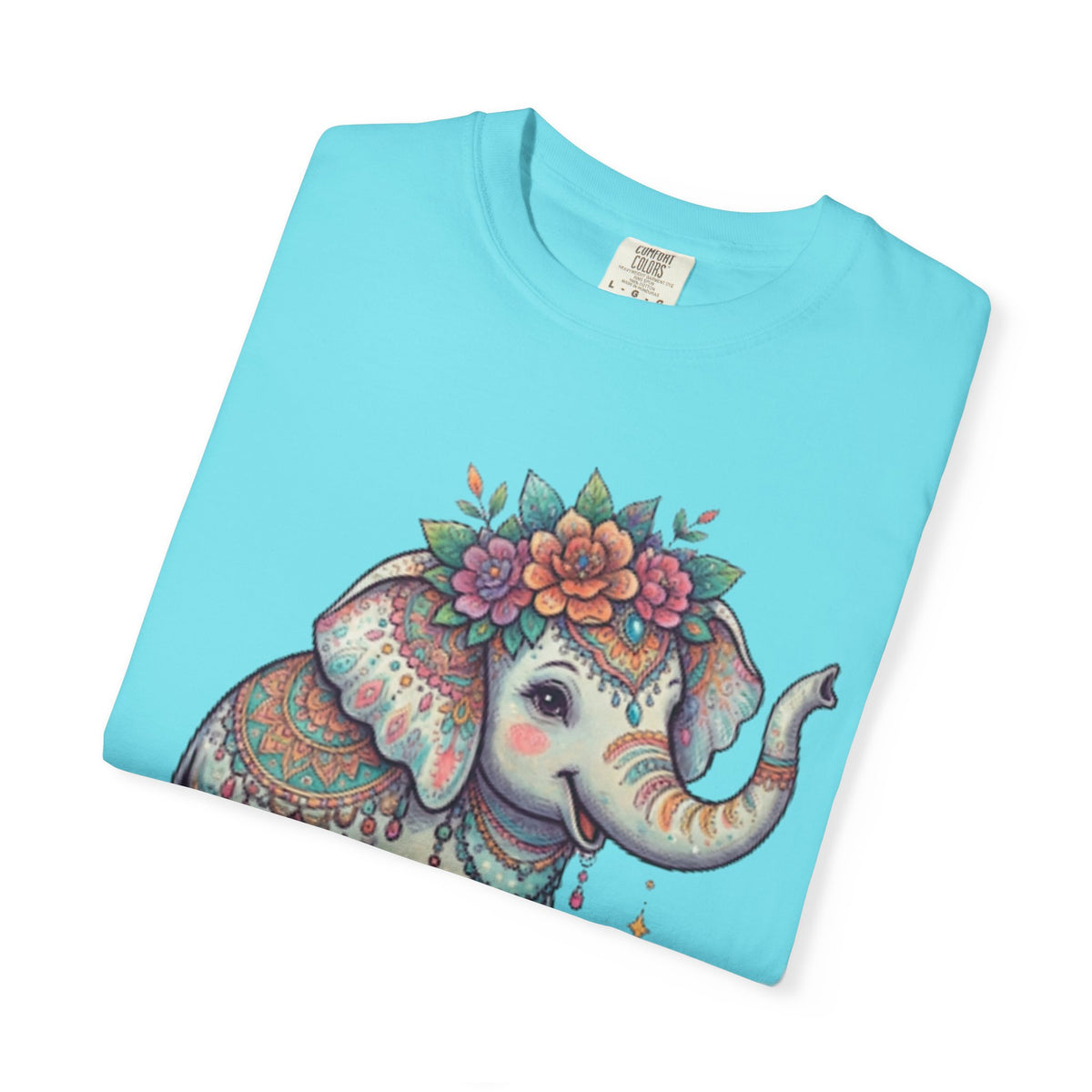 "Hippy Elephant" Unisex Garment-Dyed Tee