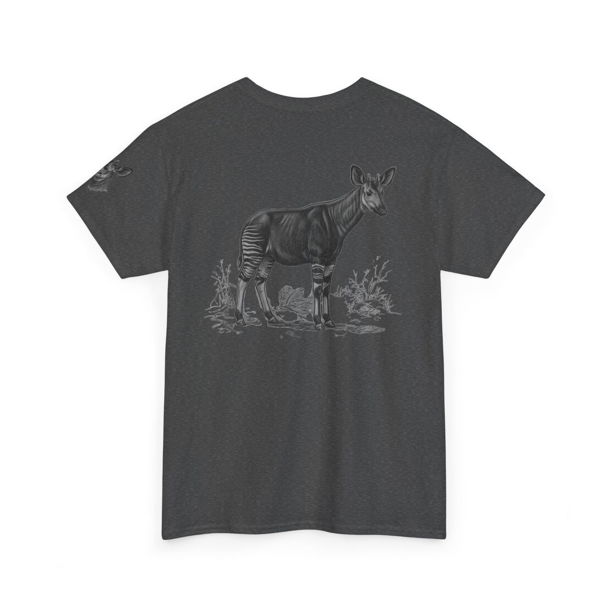 "Pencil Sketch Art Okapi" Premium Graphic Tee