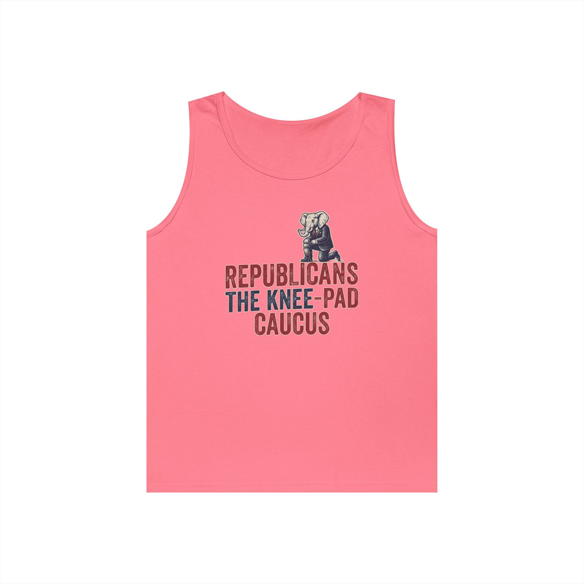 Color: Safety Pink | The Knee Pad Caucus Tank Top