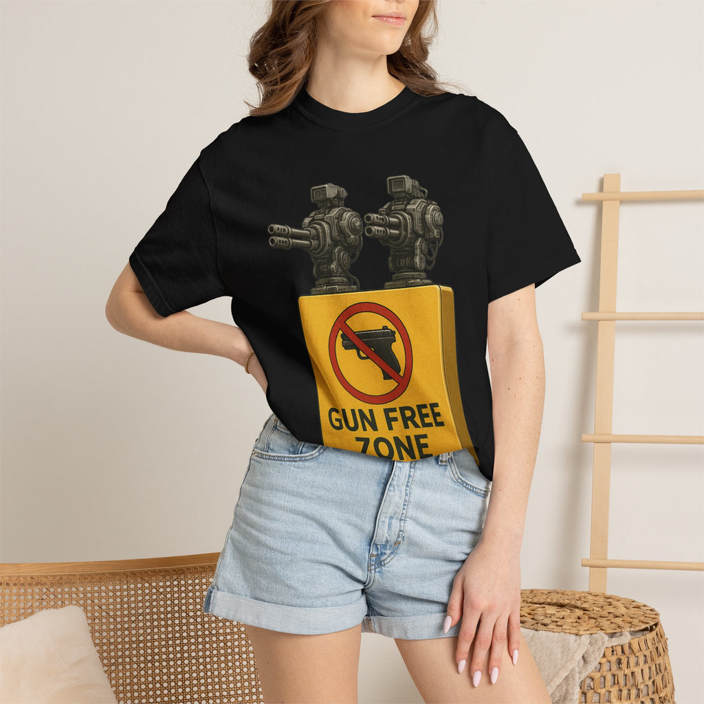 "Gun Free Zone: Unisex Garment-Dyed T-shirt