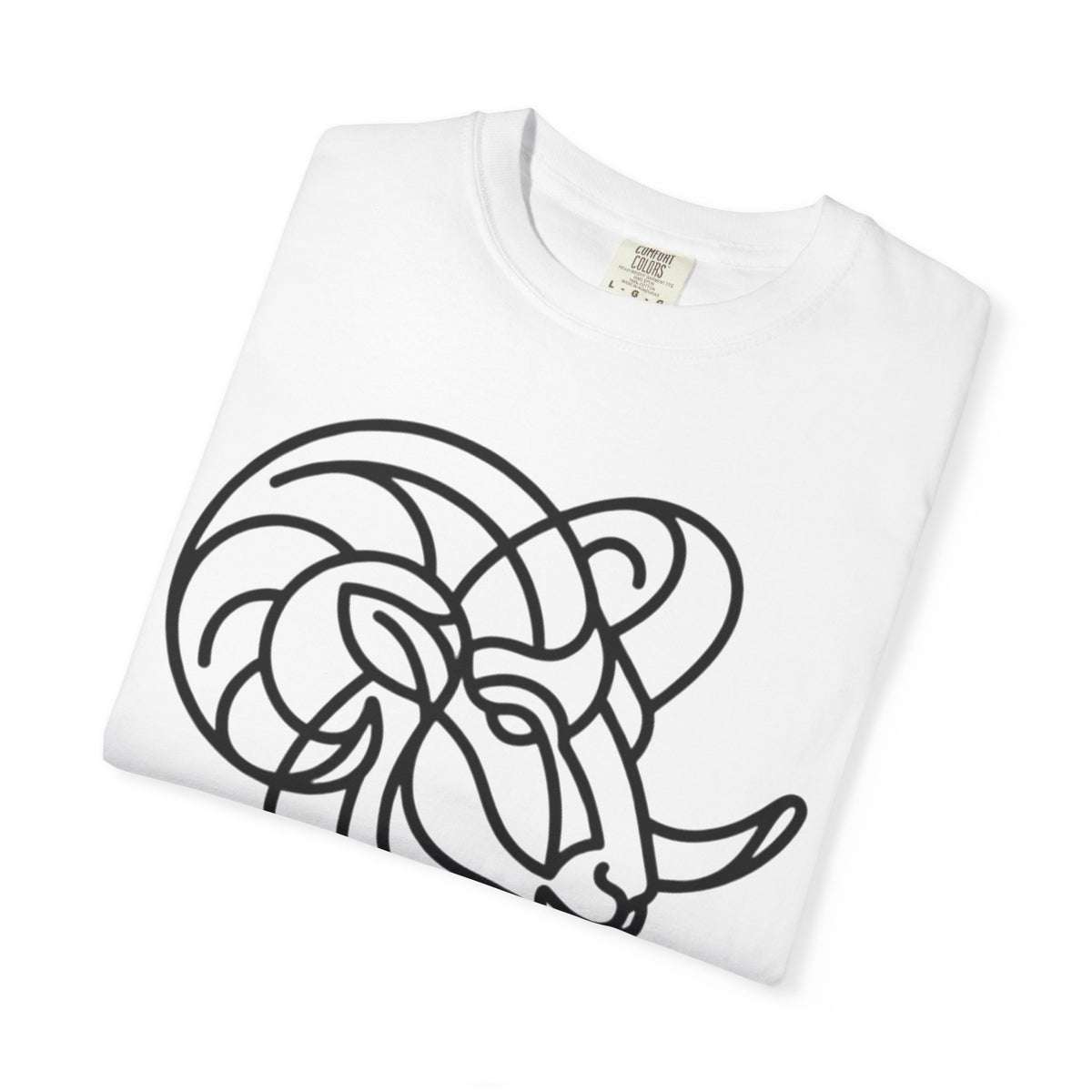 "Aries The Minimalist Ram" Unisex Garment-Dyed Tee