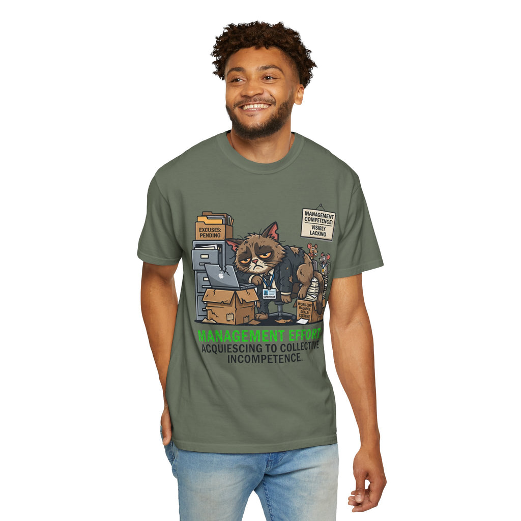 "Acquiescing to Collective Incompetence" Unisex Garment-Dyed Tee