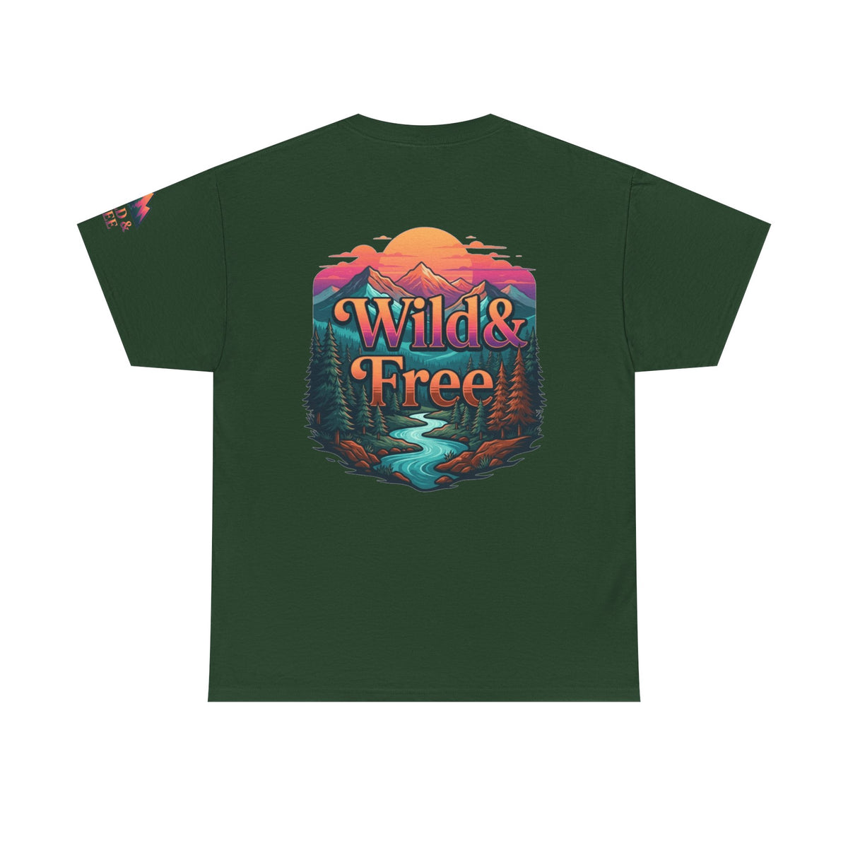 Color: Forest Green | Wild & Free Premium Graphic Tee