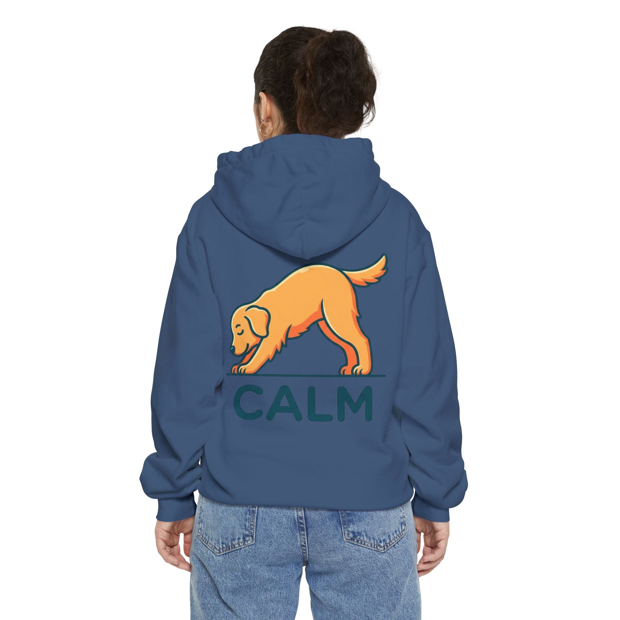 "Dog CALM" Garment-Dyed Hoodie