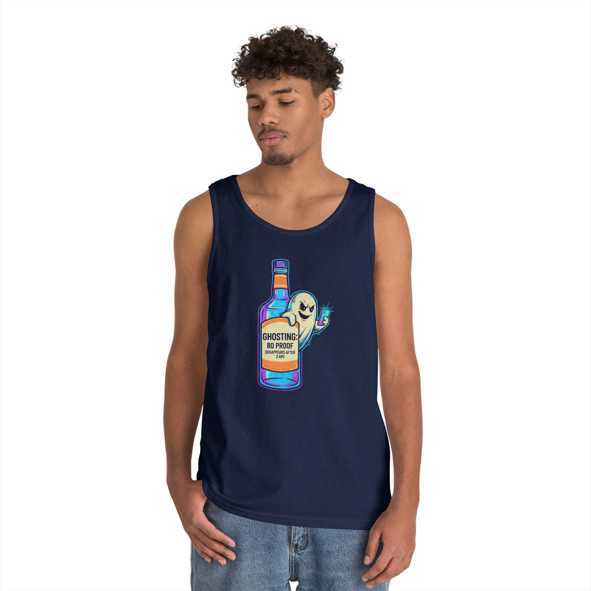 Color: Navy | Ghosting Tank Top