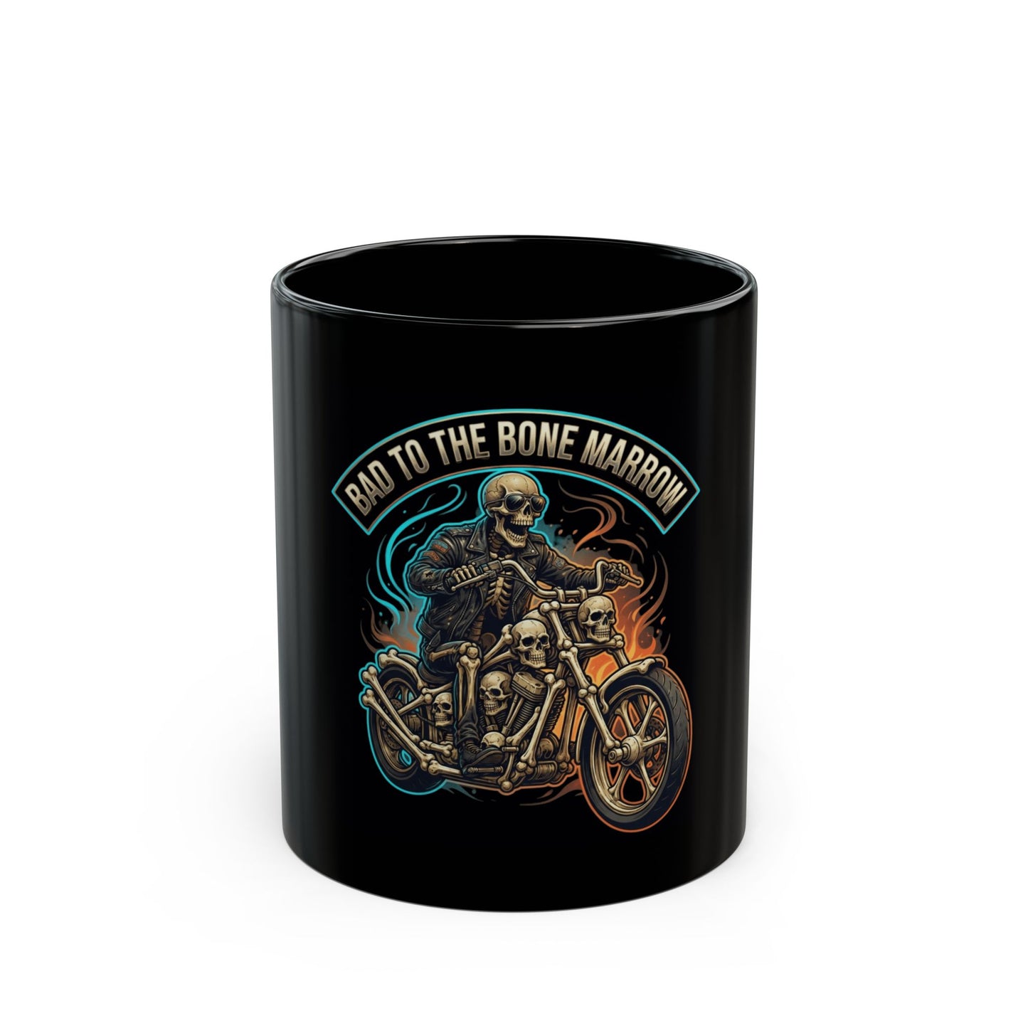 "Bad to the Bone Marrow" Black Ceramic Mug