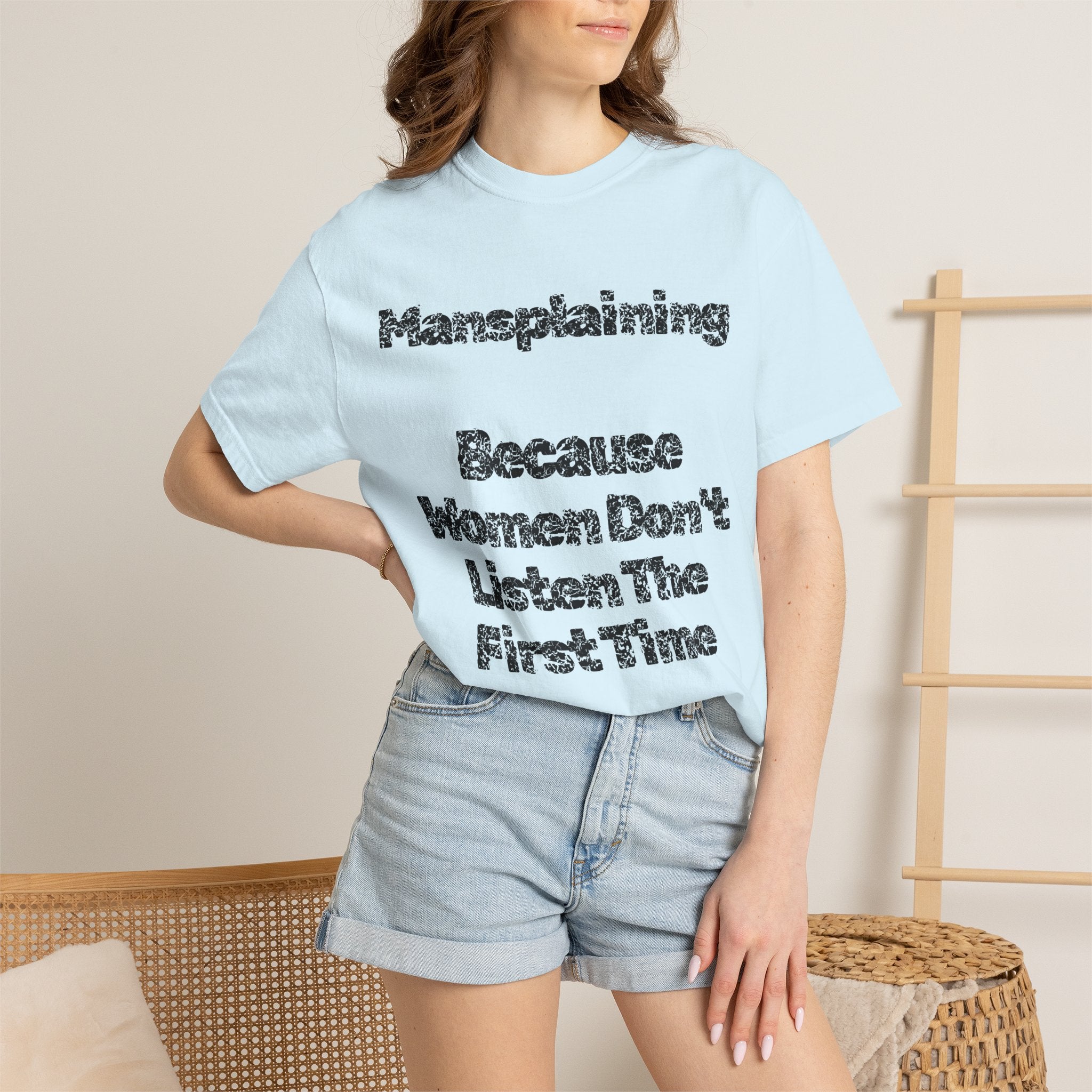 "Mansplaining" Unisex Garment-Dyed Tee
