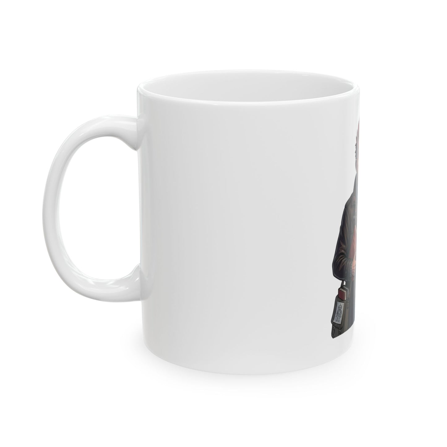 "Quiet" White Ceramic Mug