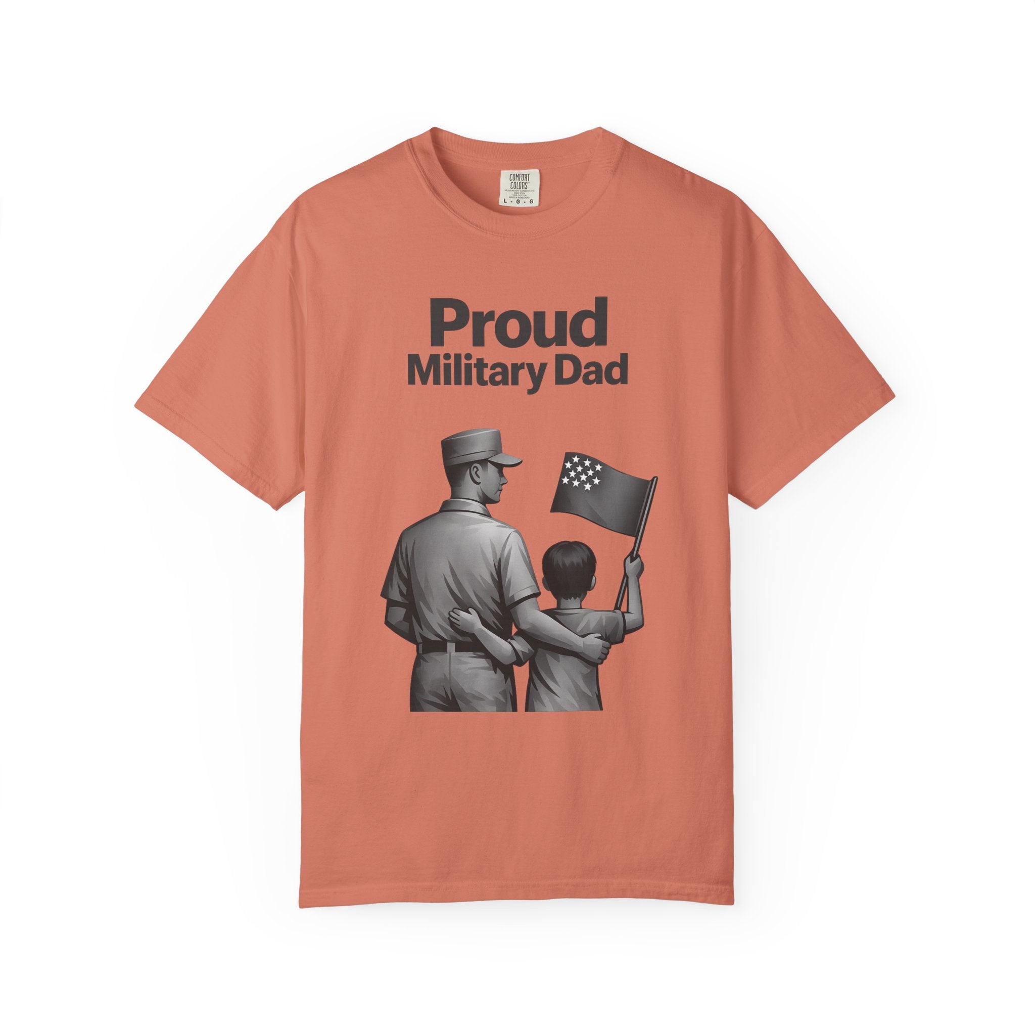 "Proud Military Dad" Unisex Garment-Dyed T-shirt