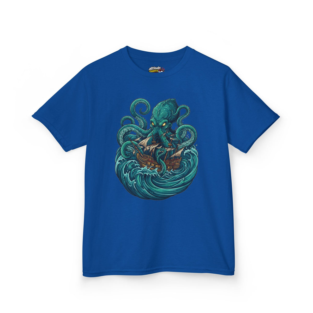 Color: Royal | The Kraken (Norse-Global Maritime) Kids Tee