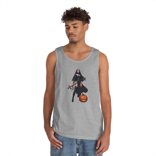 Color: Sport Grey | Sexy Halloween Nun Tank Top