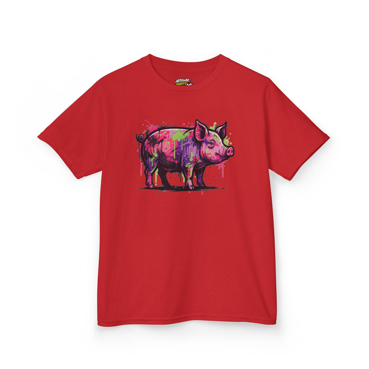Color: Red | Barnyard Pig Kids Tee
