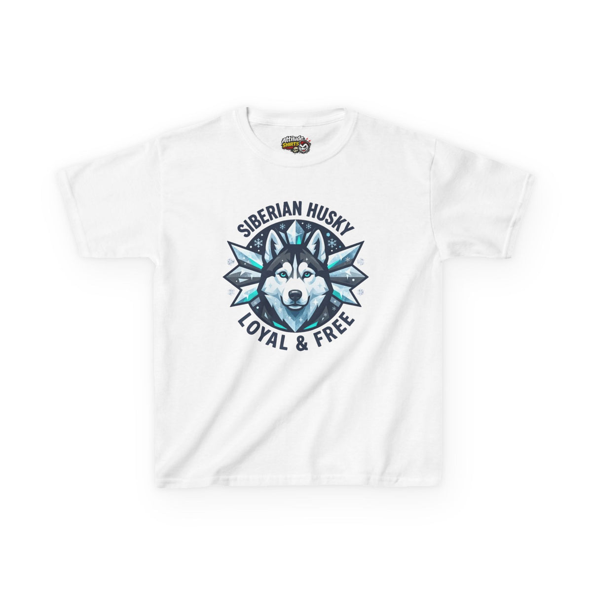"Siberian Husky Loyal & Free" Kids Tee