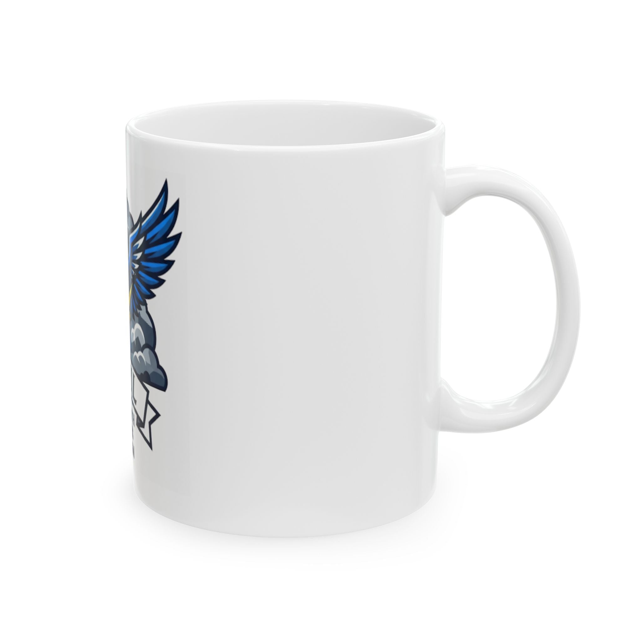 "April Legend" White Ceramic Mug