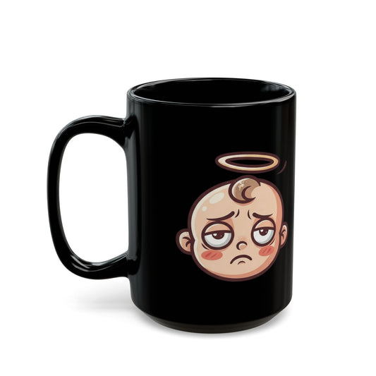 "Sweet Baby Jesus" Black Ceramic Mug — Graphic