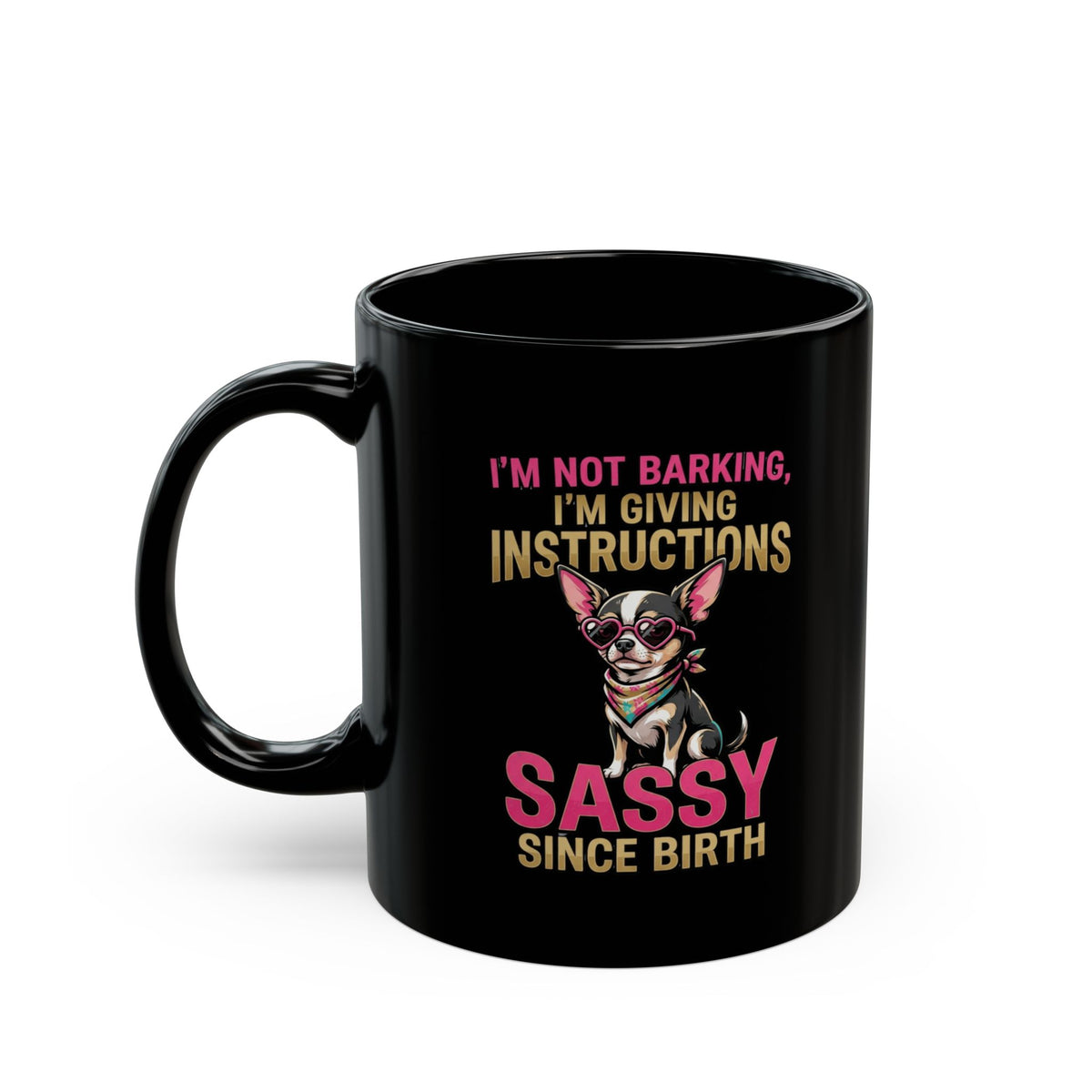 "Sassy Since Birth" Black Ceramic Mug