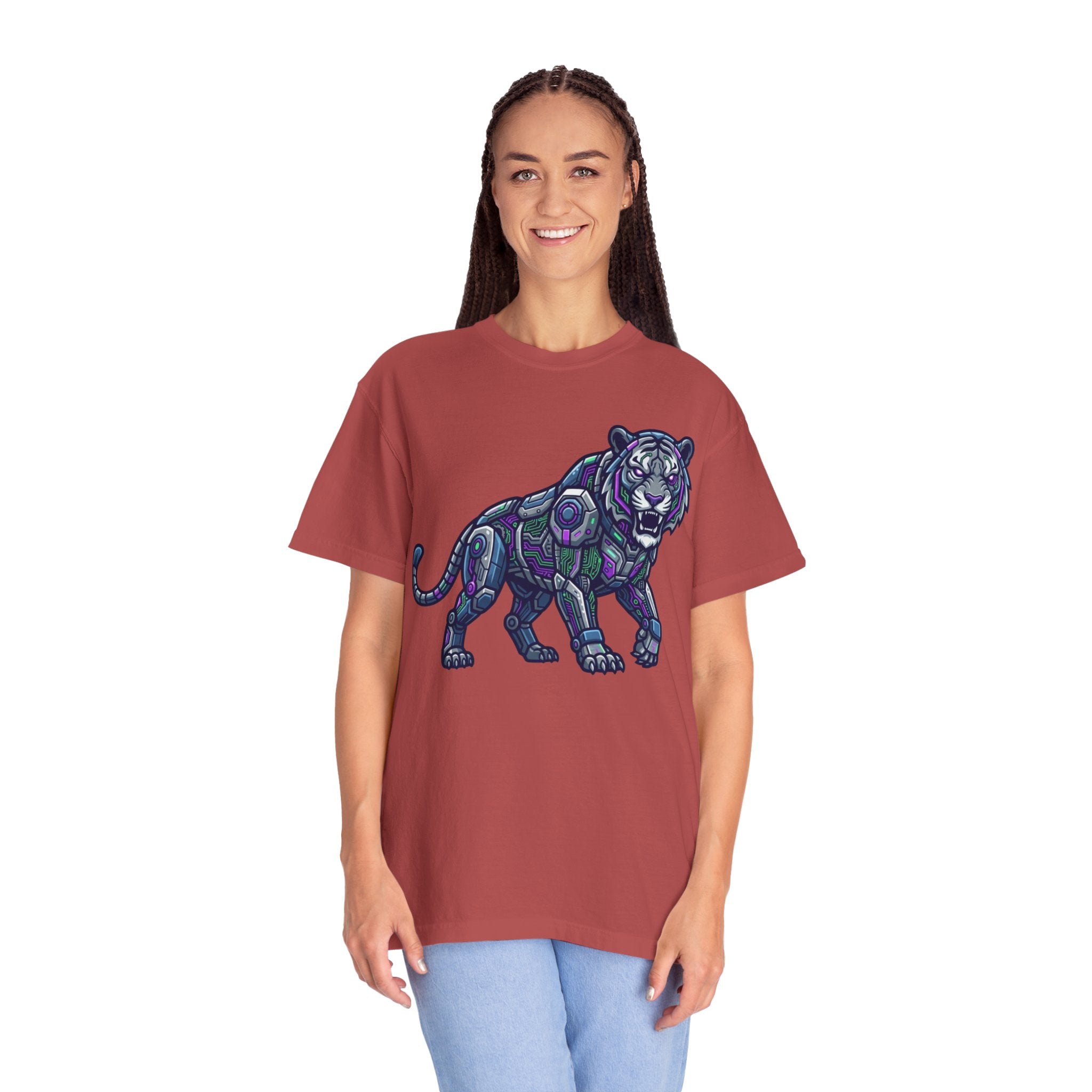"Cyber Tiger" Unisex Garment-Dyed Tee