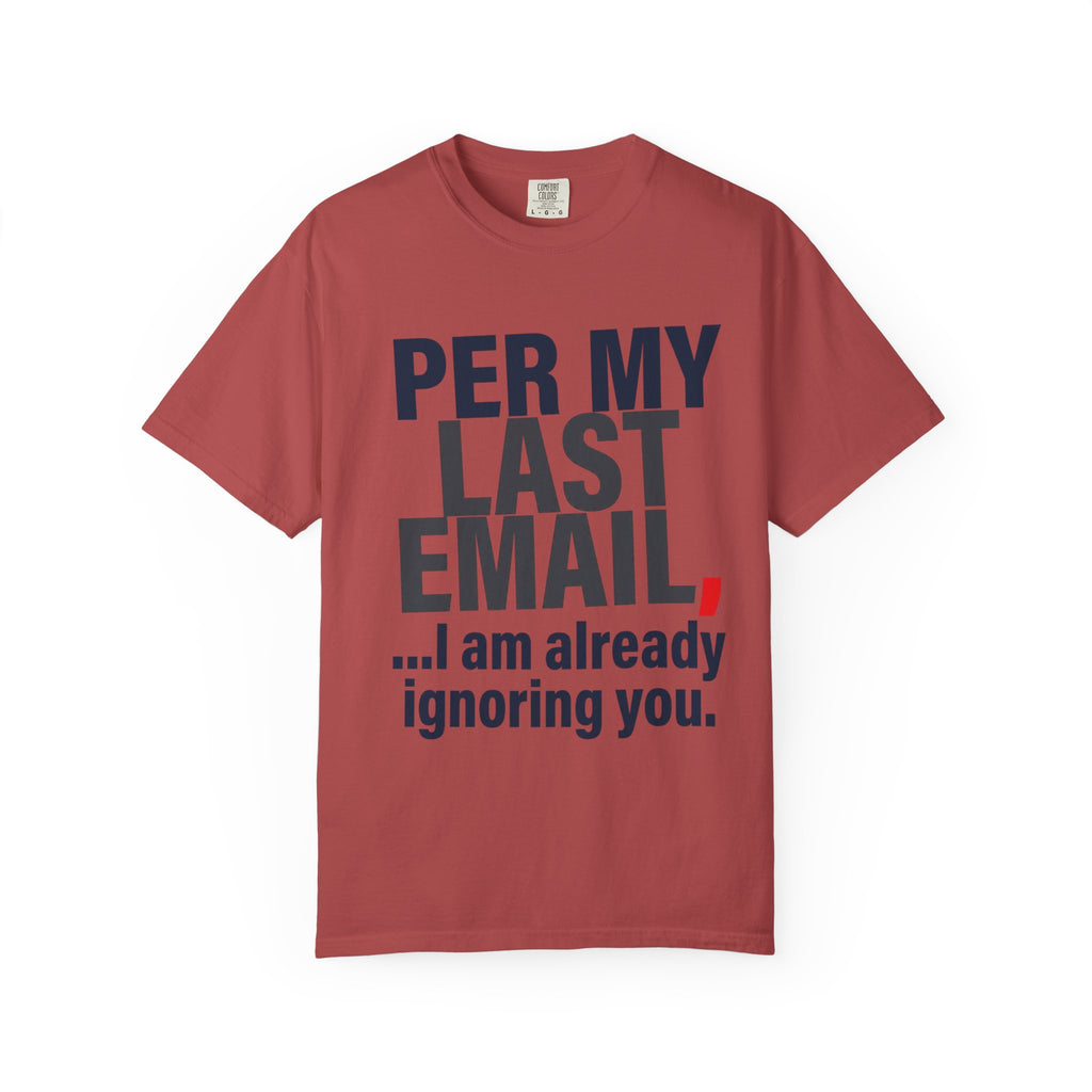 "Per My Last Email" Unisex Garment-Dyed Tee