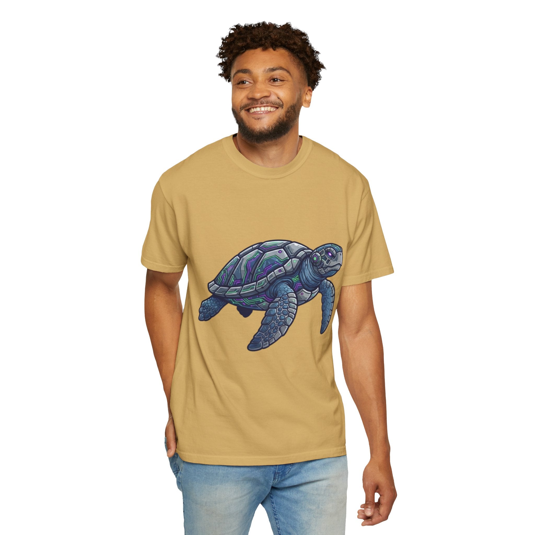 "Cyber Turtle" Unisex Garment-Dyed Tee