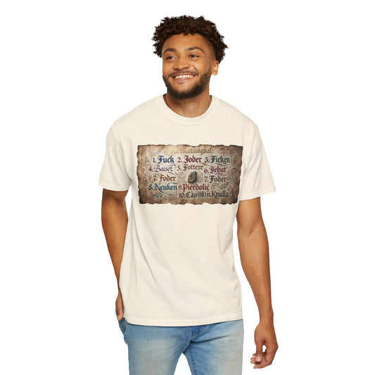 Color: Ivory | Multilingual Unisex Garment-Dyed Tee