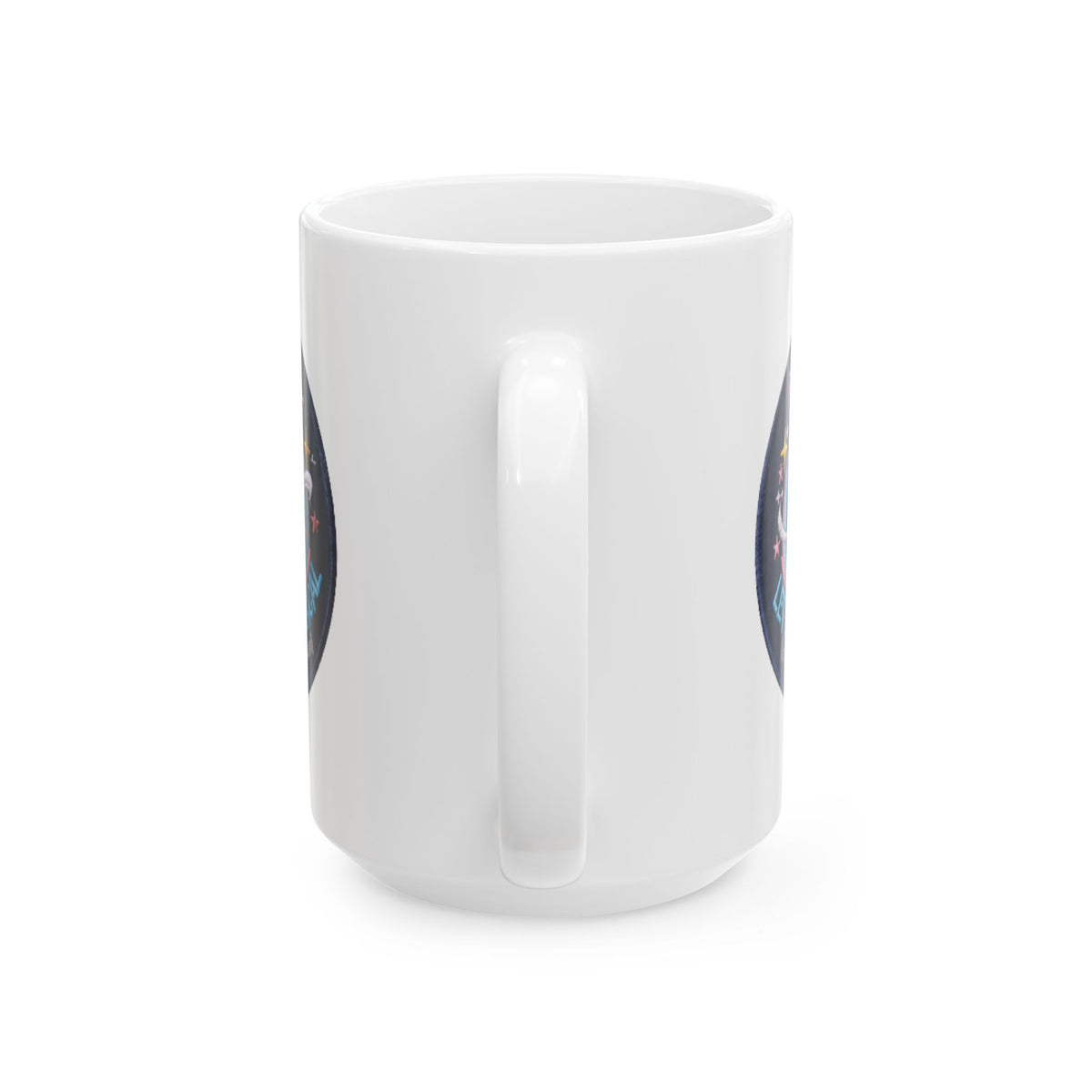 "Let's Get Physical" White Ceramic Mug — Graphic