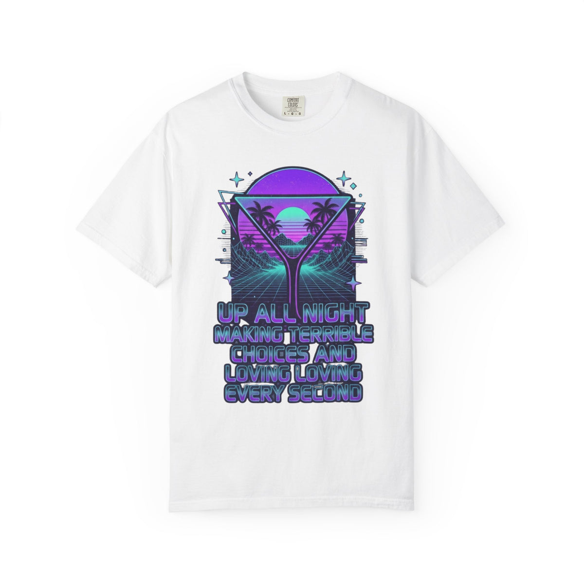 "Up All Night" Unisex Garment-Dyed Tee