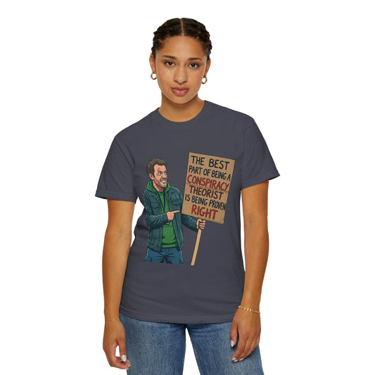 "Conspiracy Theorist" Unisex Garment-Dyed Tee