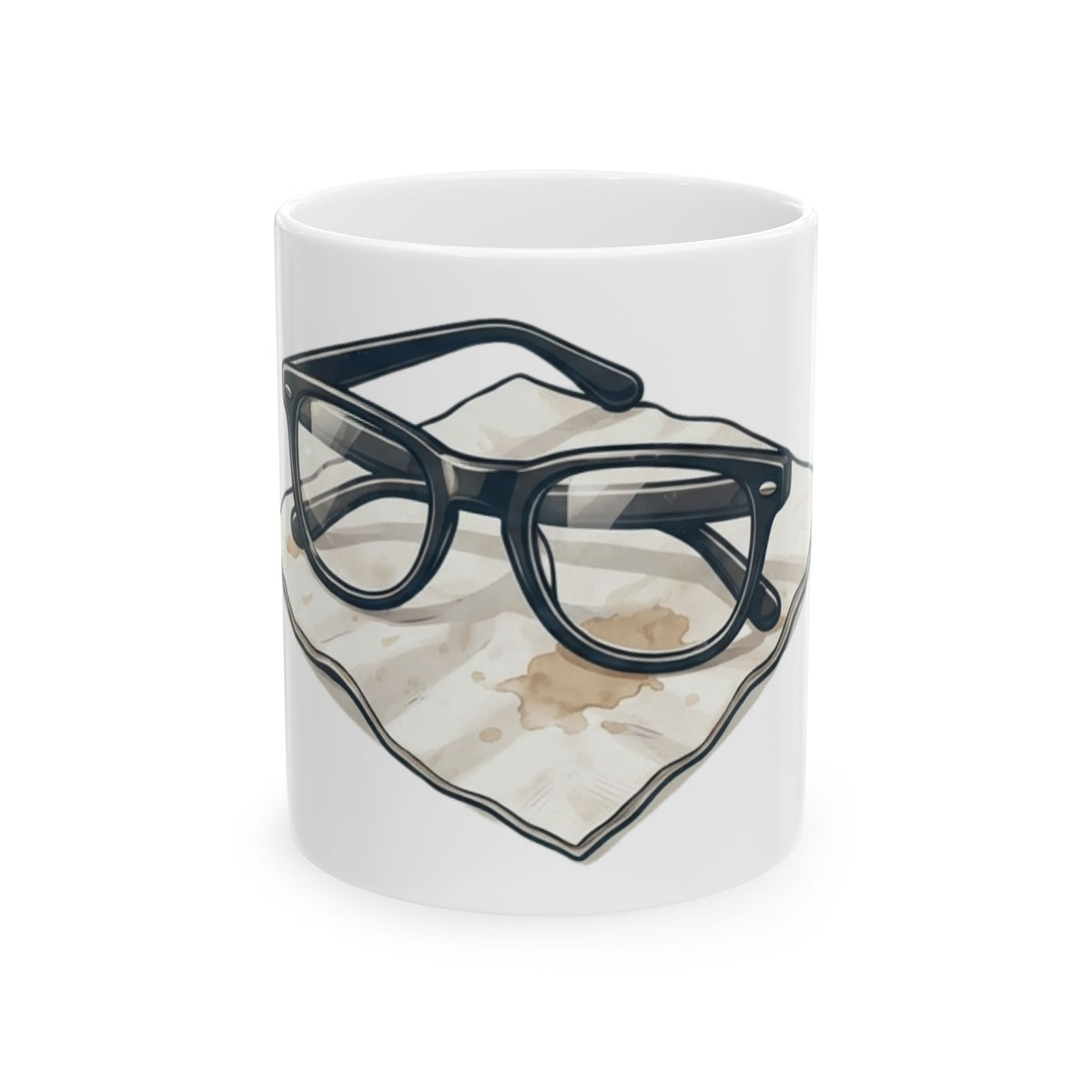 "Alibi Amber Ales" White Ceramic Mug — Graphic