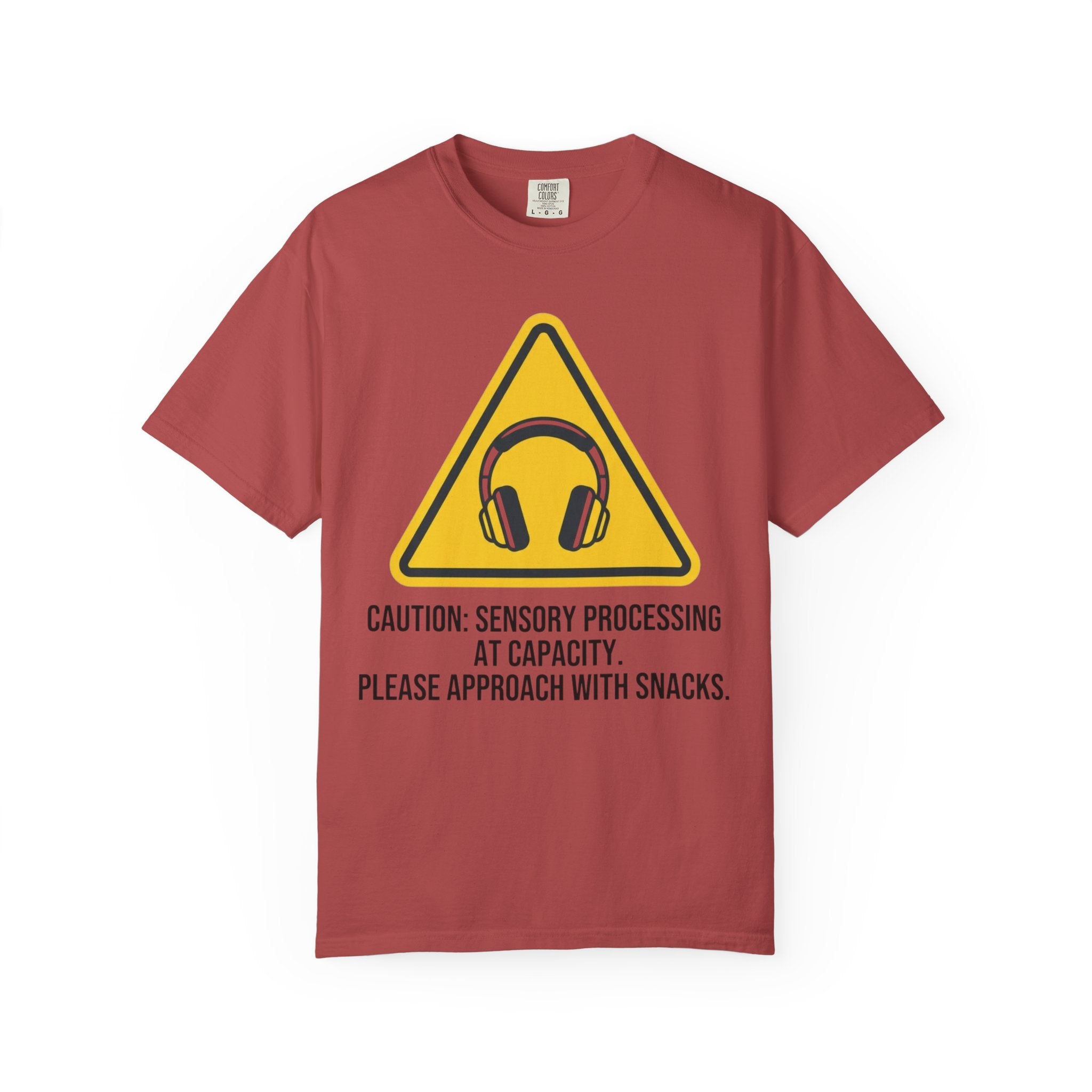 "Sensory At Capacity" Unisex Garment-Dyed Tee