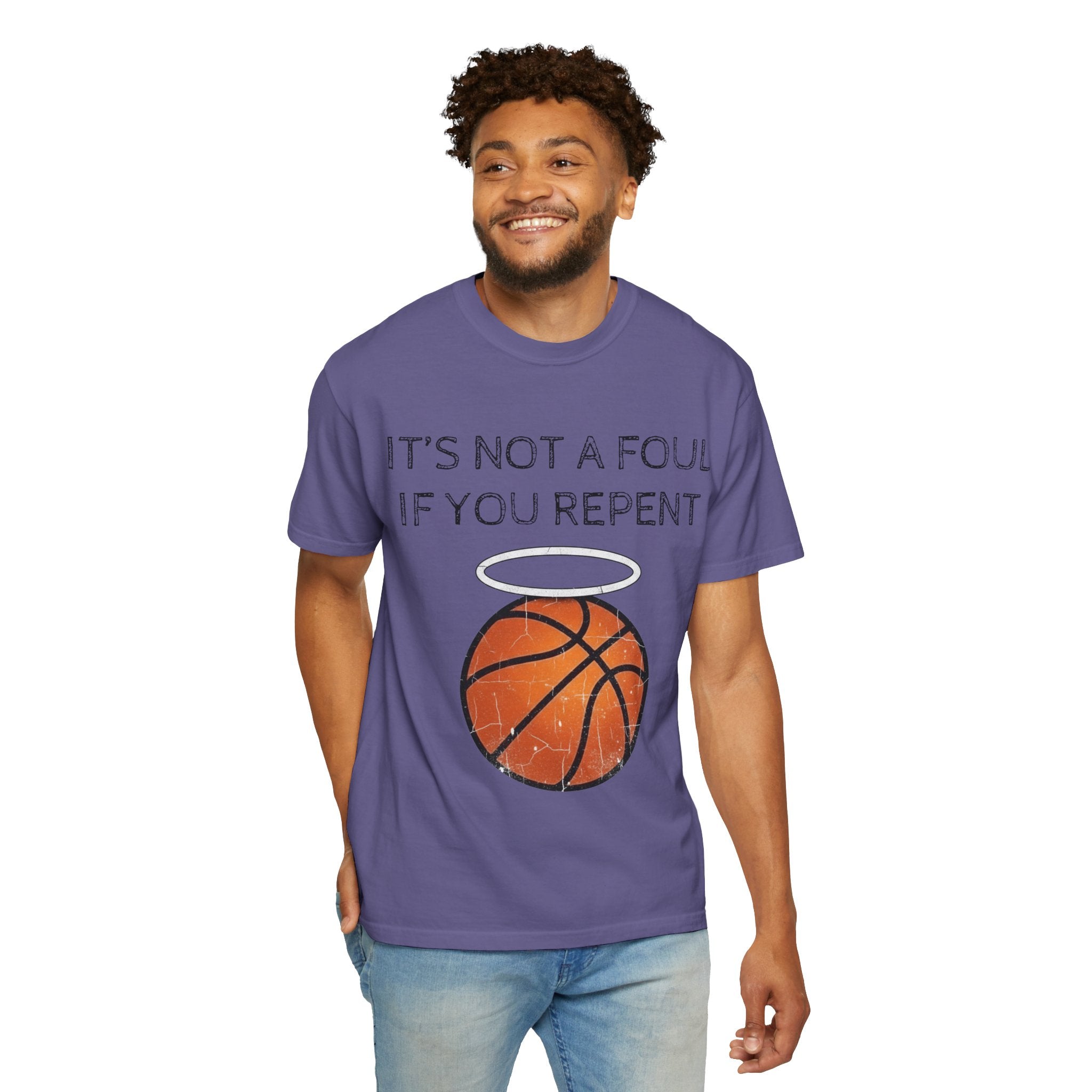 "Not a Foul If You Repent" Unisex Garment-Dyed T-shirt