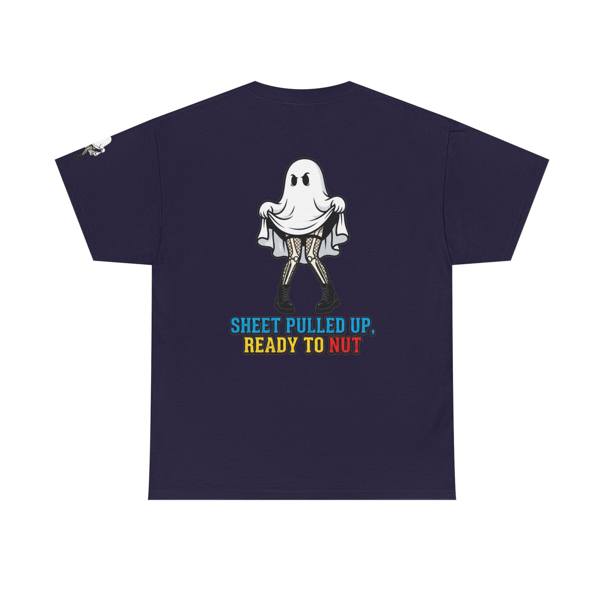 Color: Blackberry | Sheet Pulled Up Ready to Nut Premium Graphic Tee