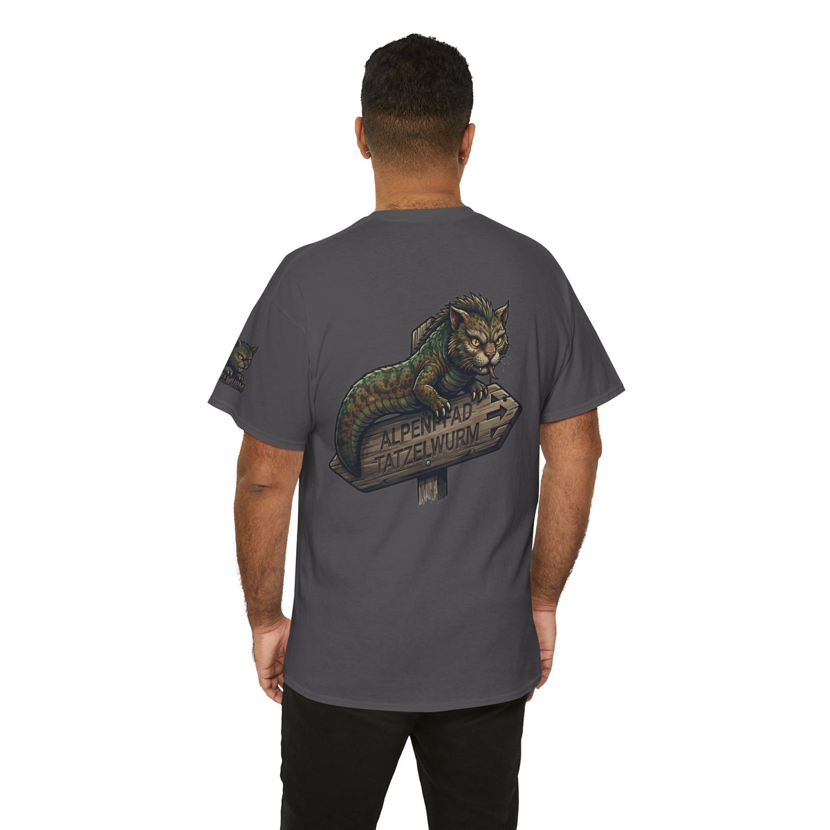 Color: Charcoal | Tatzelwurm (Alpine Europe) Premium Graphic Tee