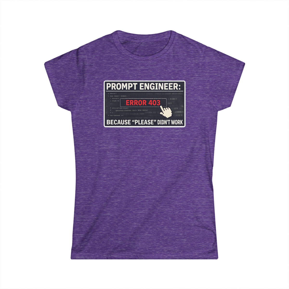 Color: Heather Purple | Politeness Failed. Try Fear™ | Women's Tee — AttitudeShirts