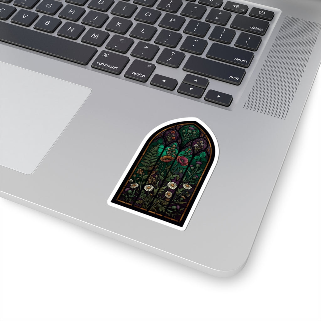 "Stained Glass Floral" Sticker — Main
