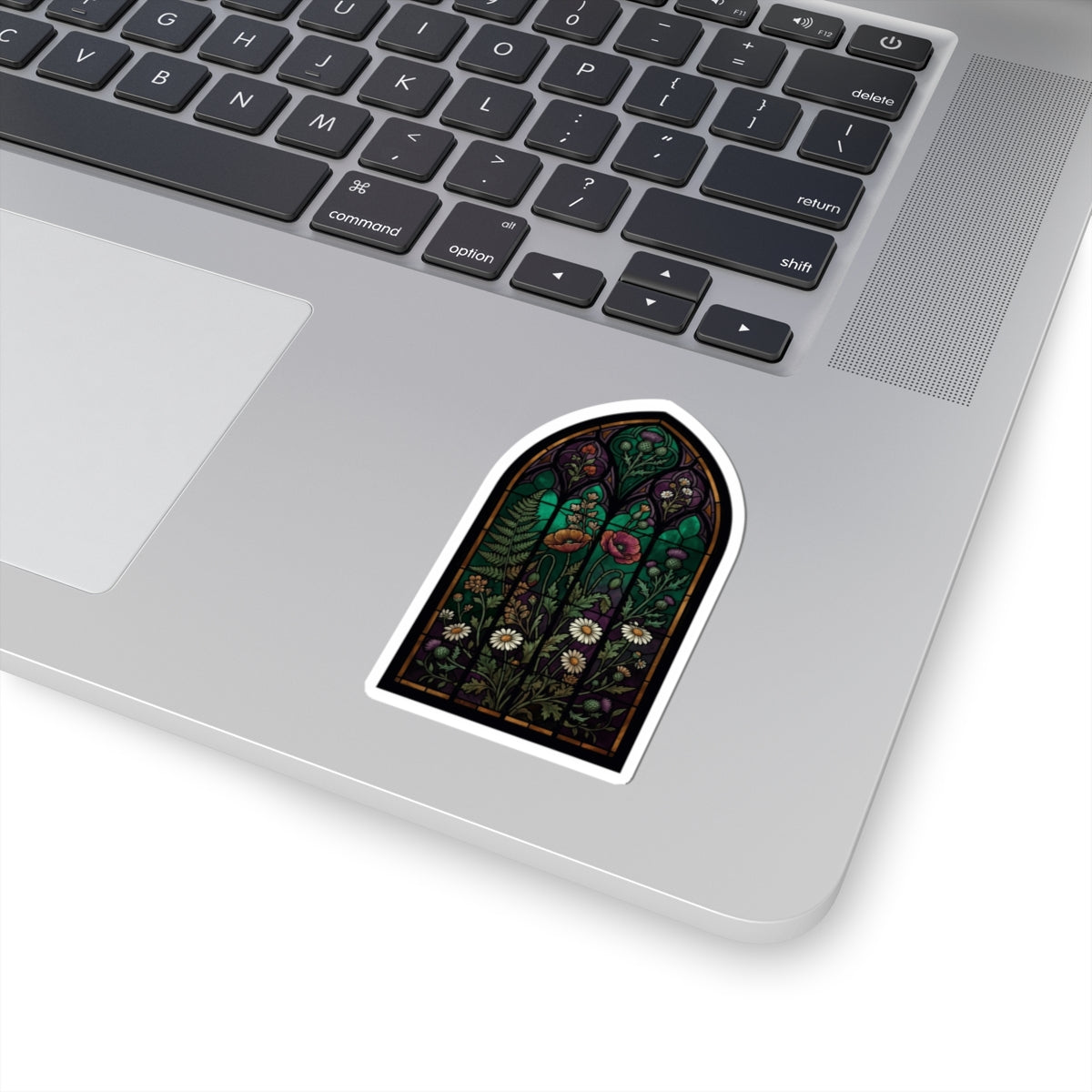 "Stained Glass Floral" Sticker — Main
