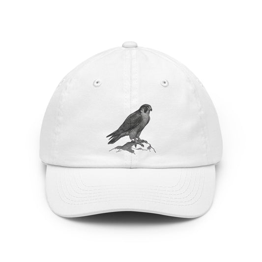 Color: White | Pencil Sketch Art Falcon Dad Hat