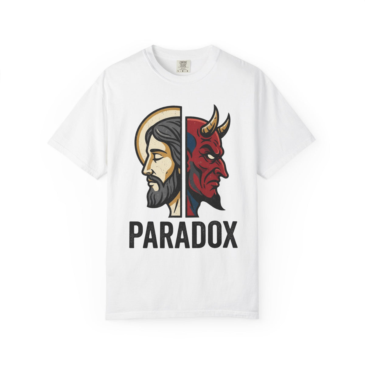 Color: White | Paradox Unisex Garment-Dyed Tee