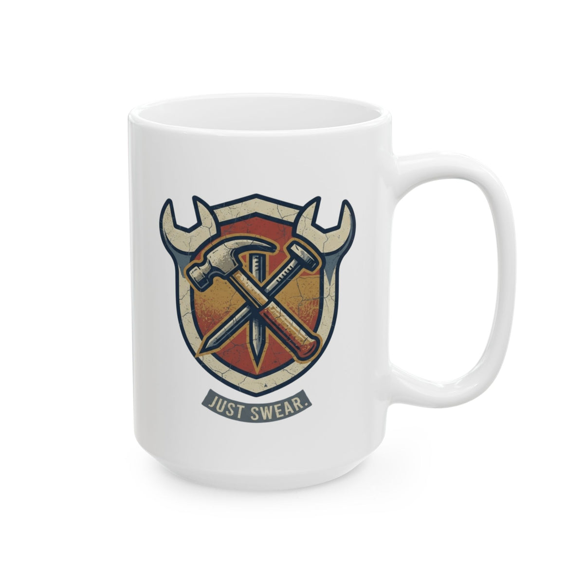"Size Matters" White Ceramic Mug — Graphic