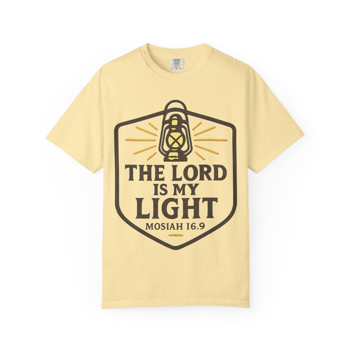 Color: Banana | The Lord is My Light Unisex Garment-Dyed T-shirt