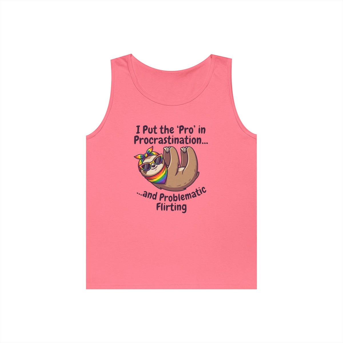 Color: Safety Pink | Pro in Problematic Flirting Tank Top