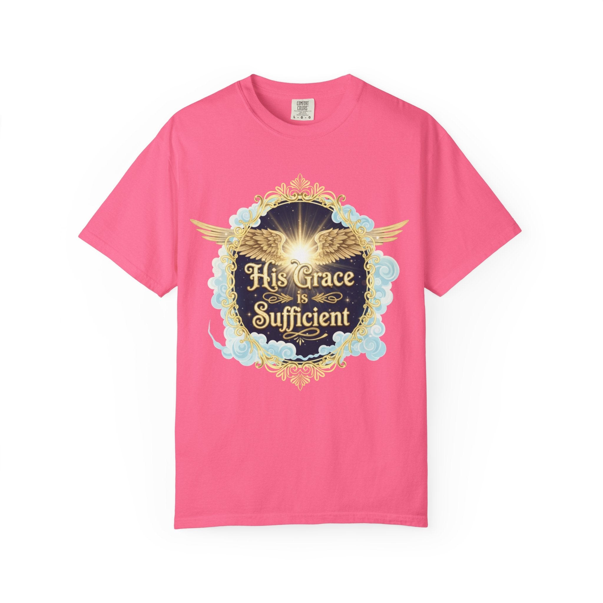 "His Grace is Sufficient" Unisex Garment-Dyed T-shirt