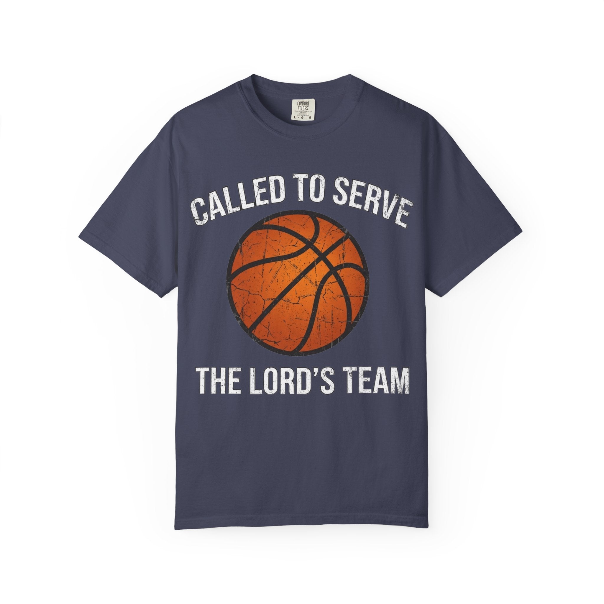 Called To Serve The Lord's Team Christian Basketball T-Shirt - Distressed Religious Sports Tee for Men and Women
