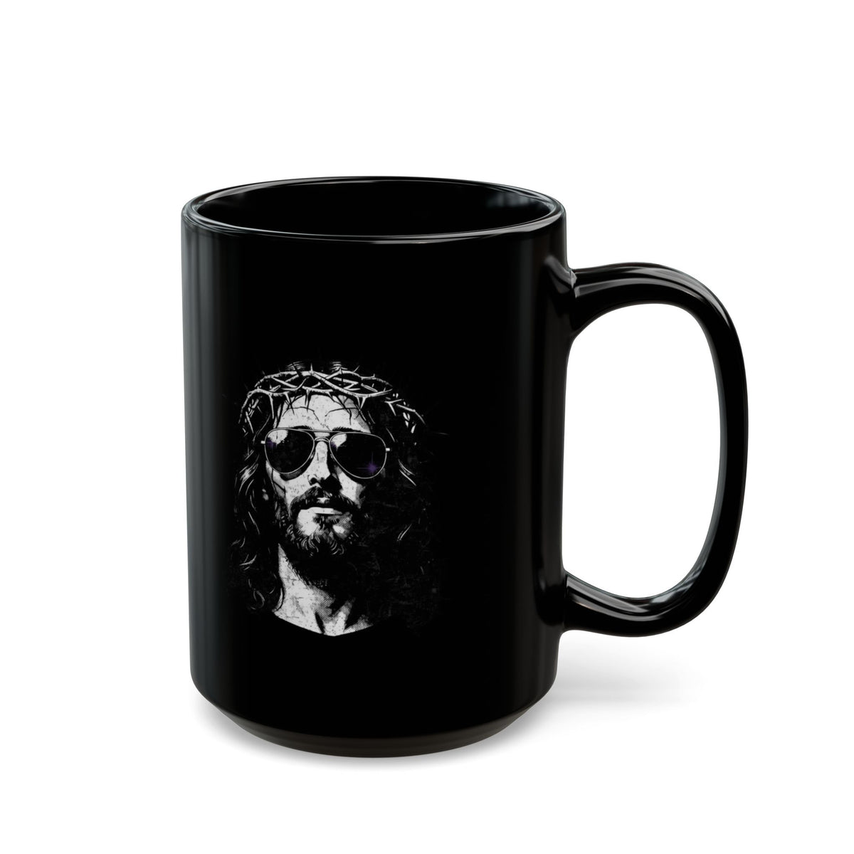 "Good Book Series - Son of A Virgin" Black Ceramic Mug — Graphic