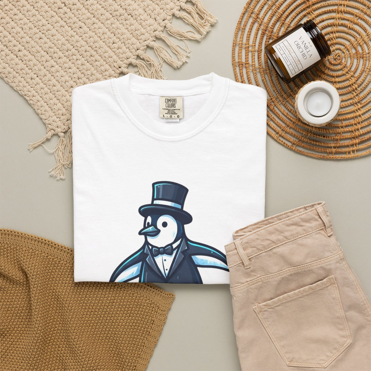 "Penguin Credible" Unisex Garment-Dyed Tee