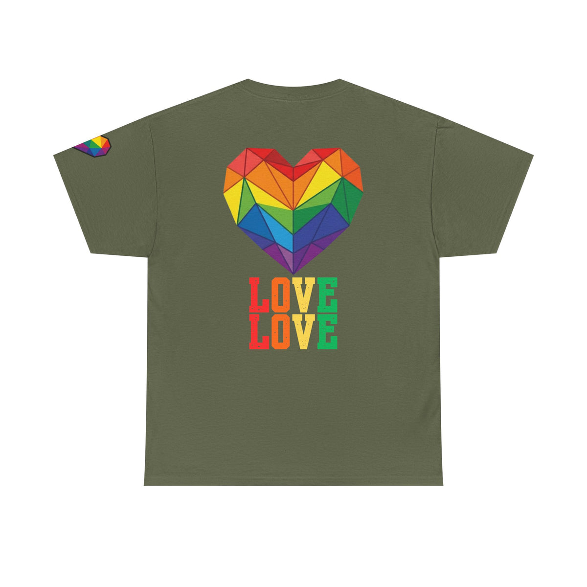 Color: Military Green | LOVE Premium Graphic Tee