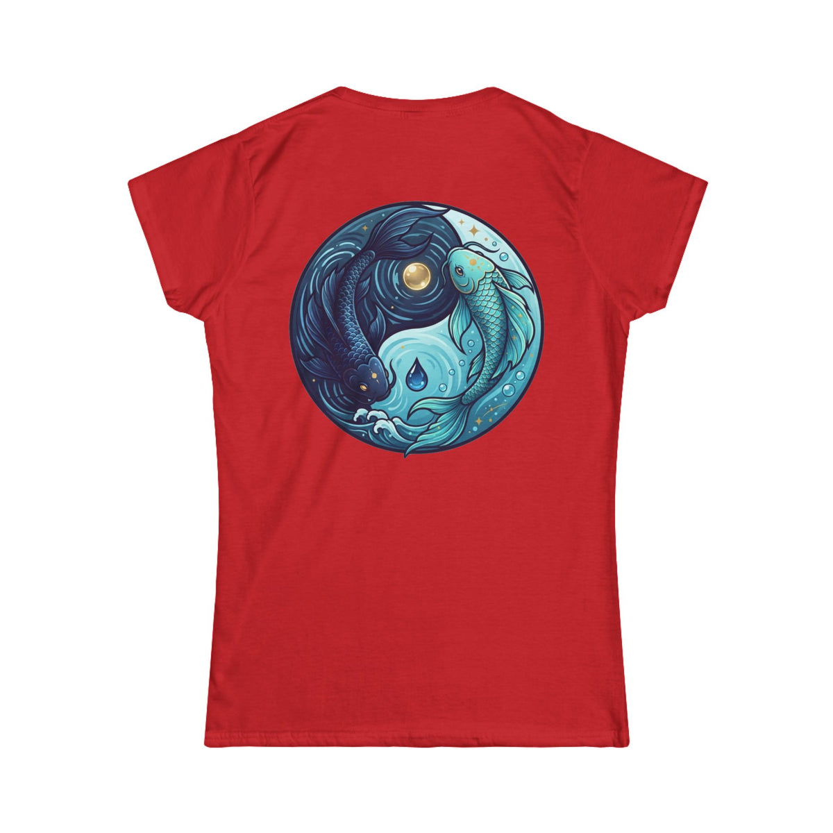Color: Red | Yin Yang Pisces Women's Tee