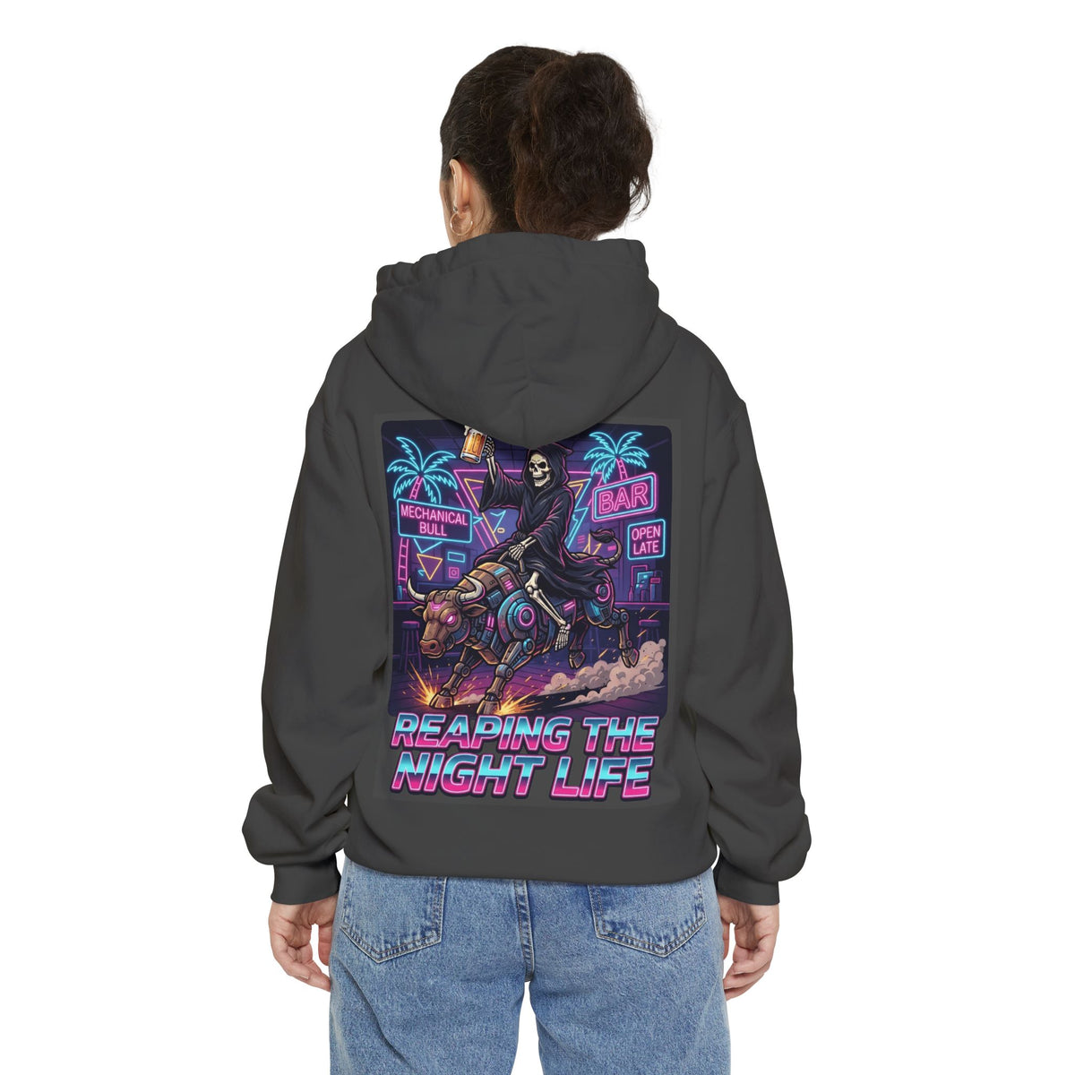 Color: Pepper | Reaping the Night Life Garment-Dyed Hoodie